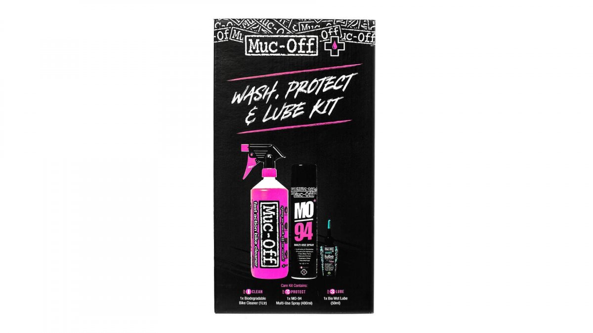 Muc Off Wash Protect And Dry Lube Kit Plejemidler Muc Off