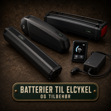 Batterier til elcykel og tilbeh&oslash;r