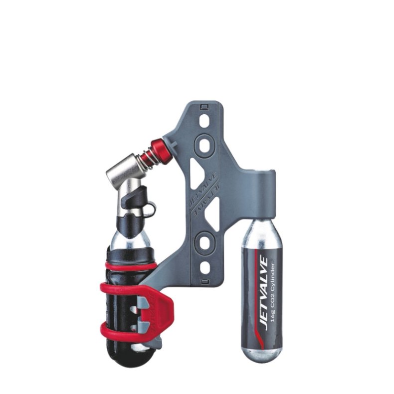 Jetvalve Bottle Cage Mount CO2-pumpe med 2 x 16 g patroner