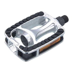 Bike Attitude City pedal aluminium med gummi s�lv/sort