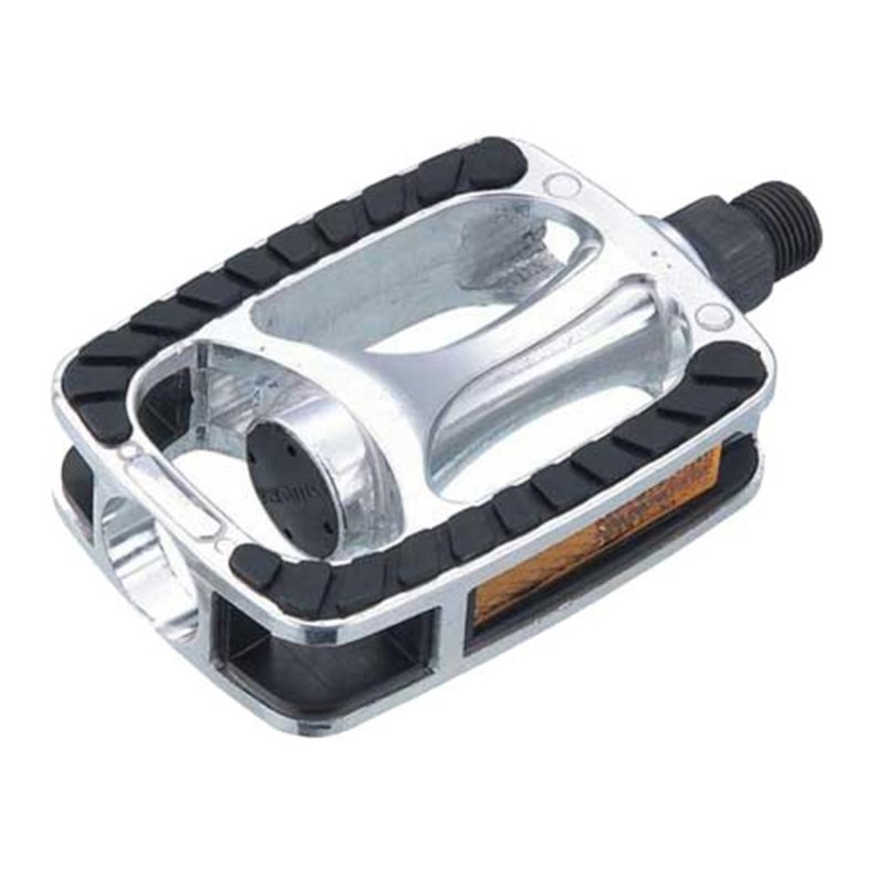 Bike Attitude City pedal aluminium med gummi s�lv/sort