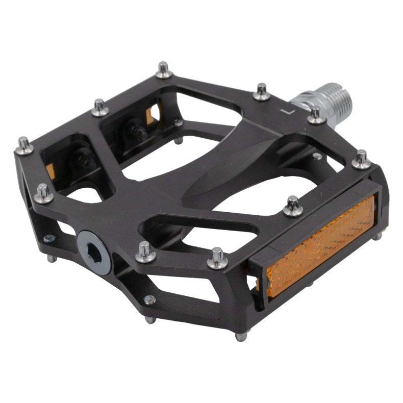 Bike Attitude Flat pedal CNC aluminium med refleks sort