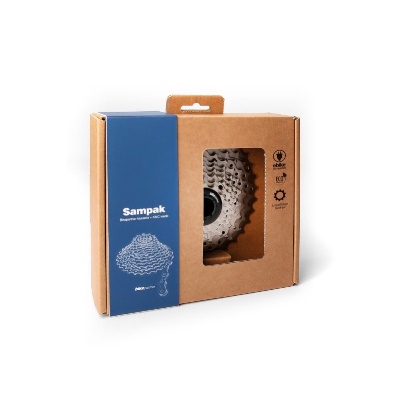 BikePartner sampack 10 gear 11-36T Road/MTB med KMC X10, 114 led