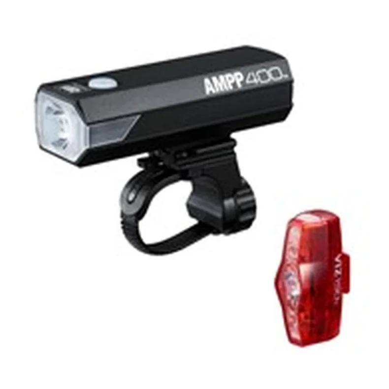 Cateye AMPP400S/ViZ150 lygtes�t USB-genopladelig 400/100 lumen