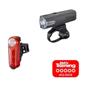 Cateye Sync Core & Kinetic lygtes�t USB-genopladelig 500/50 lumen