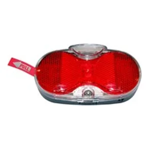 Herrmans Twinle baglygte 2 dioder til bagageb�rer 50mm mont. inkl. batterier