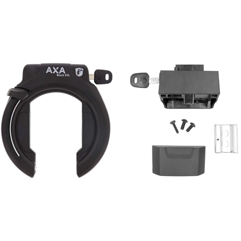 AXA l�s Block XXL + l�s Yamaha EX500 downtube ens n�gle &ndash; godkendt