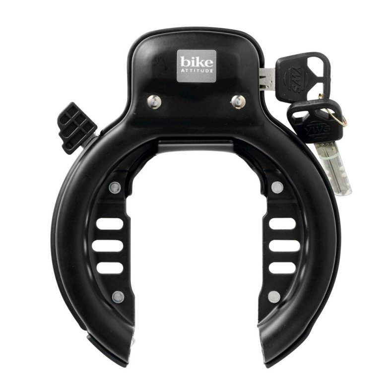 Bike Attitude l�s m. 2 bolte sort &ndash; godkendt