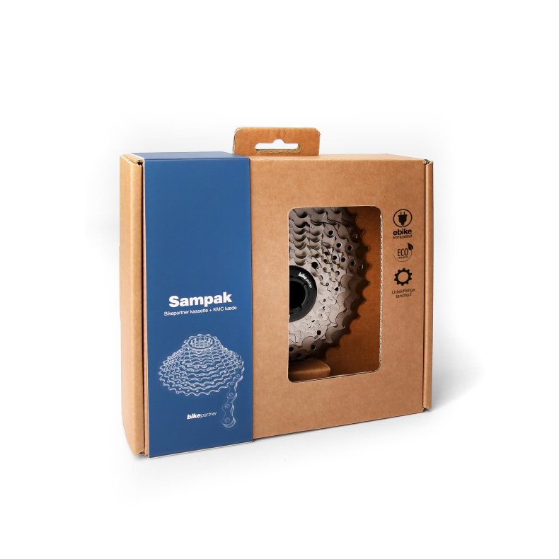 Sampak BikePartner 9 speed kassette 11-28T + KMC X9 k�de 114 led