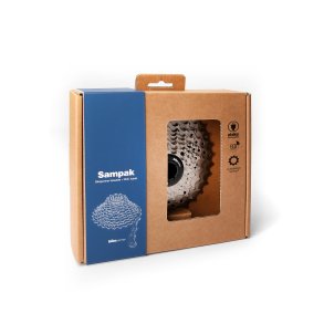 Sampak BikePartner 8 speed kassette 11-32T + KMC X8 k�de 114 led