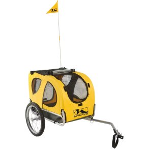 M-WAVE Pet Ride hundetrailer &ndash; gul/sort