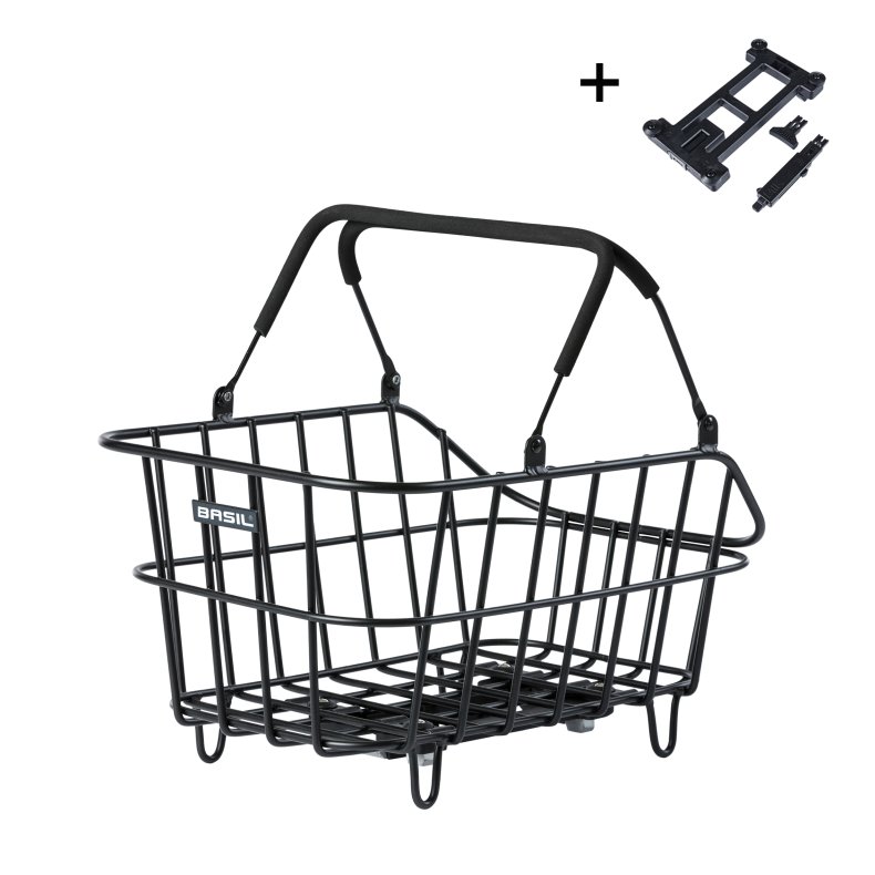 Basil Cento Alu MIK 2.0 - sort bagkurv