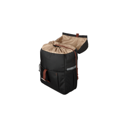 Cykeltaske, enkelt sort/brun