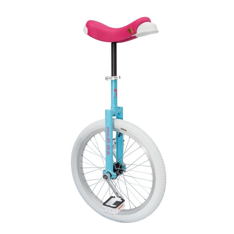 Unicycle QU-AX Luxus 20" blue/pink alu rim, tyre white