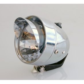 Forlygte Raleigh Retro chrom med fast lys Inkl. 9v