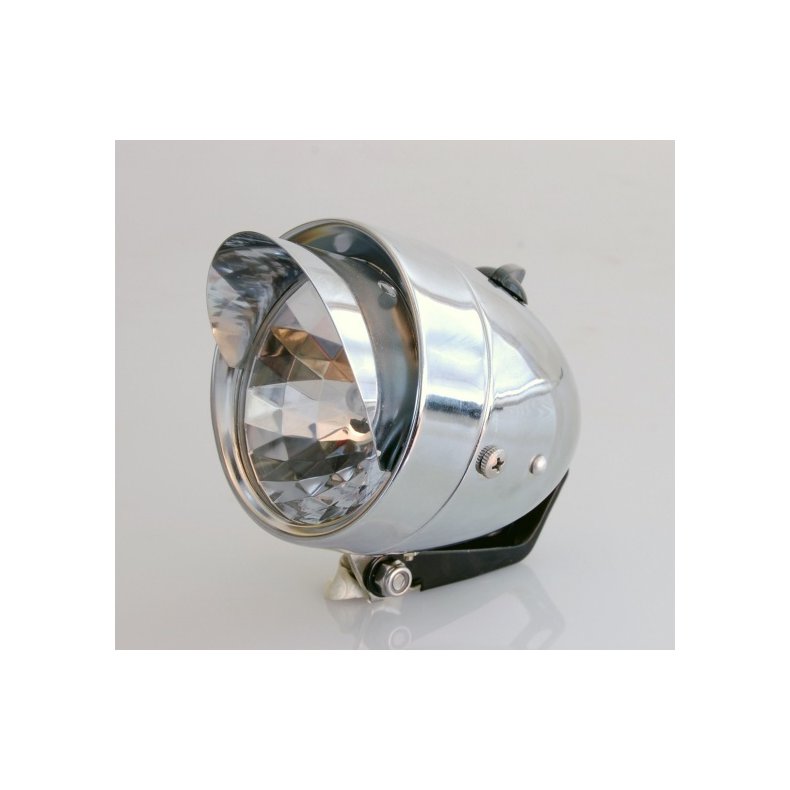 Forlygte Raleigh Retro chrom med fast lys Inkl. 9v