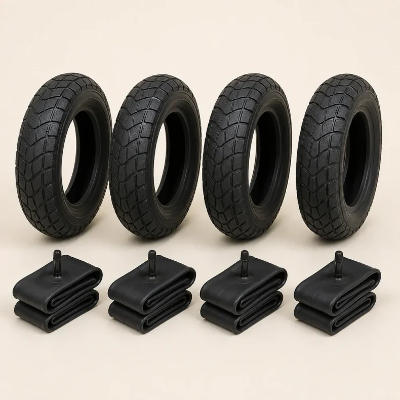 4 barnevognsd�k med slanger 12 x 1,75 - Schwalbe sort