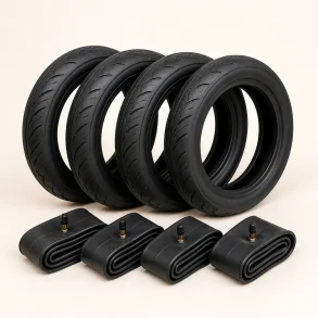 4 barnevognsd�k med slanger 14 x 1,75 - Schwalbe sort (47-288)