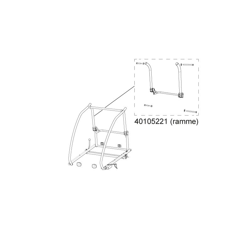 Thule Coaster XT ramme Back frame Assy