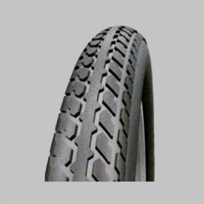 Barnevognsd�k 14 x 1 3/8 - sort med hvid linje (37-288)