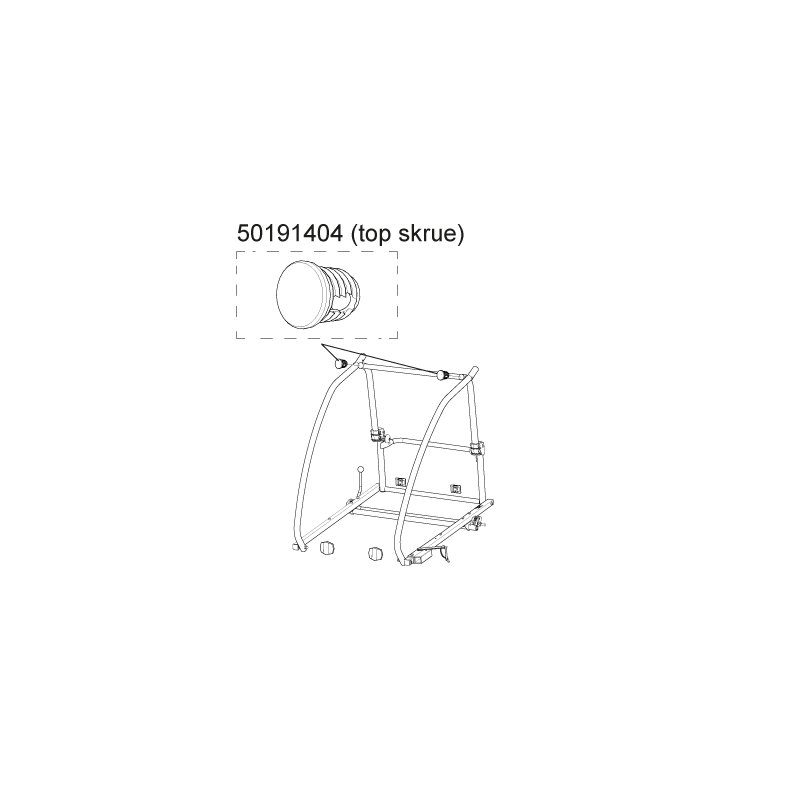 Thule Coaster XT 1" topskrue End cap 1" round