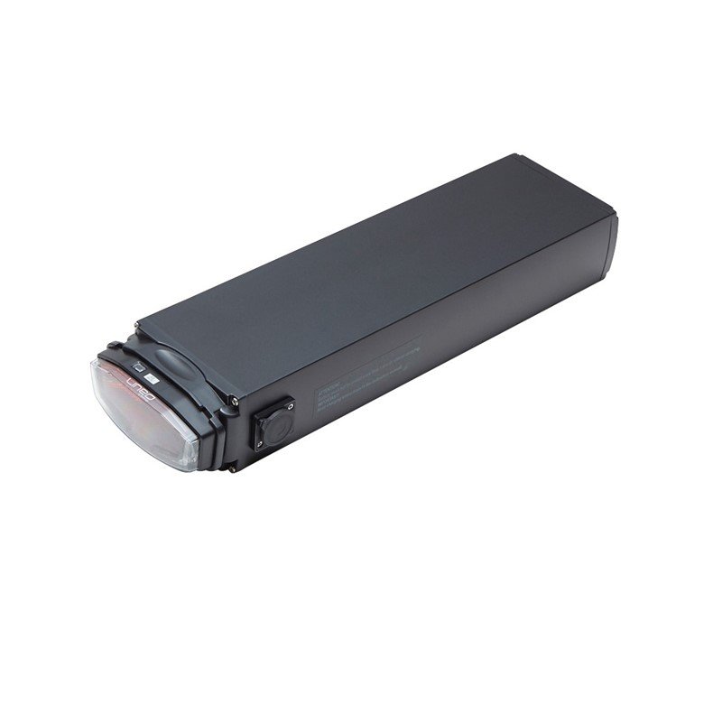 Batteri Elcykler 12,8 AH. SANYO Carrier 2/6 incl.3 ben oplader