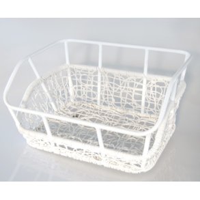 Kurv For Nest Hvid med indfarvet alu top