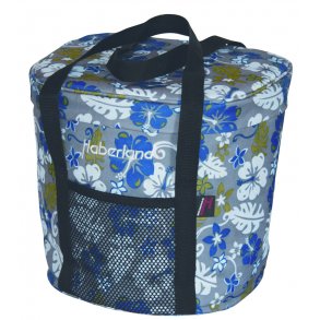 Haberland kurvetaske med k�l bl�/gr�n