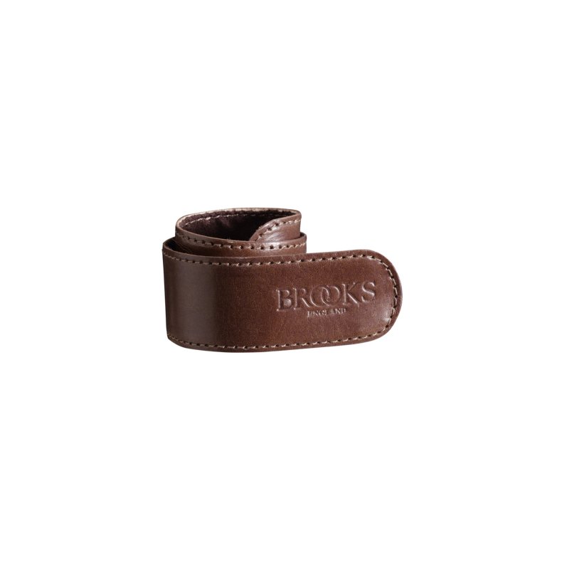Buksestrap Brooks brun l�der pr. stk
