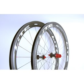 Hjulst Lite 700c C-50 Carbon 50 mm Flg Sort Shimano 9/10 1740 gram