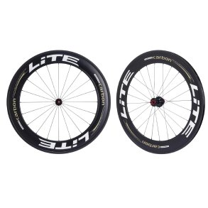 Hjulst Lite 700c C-80 Carbon 80 mm Flg Sort Shimano 1980 gram