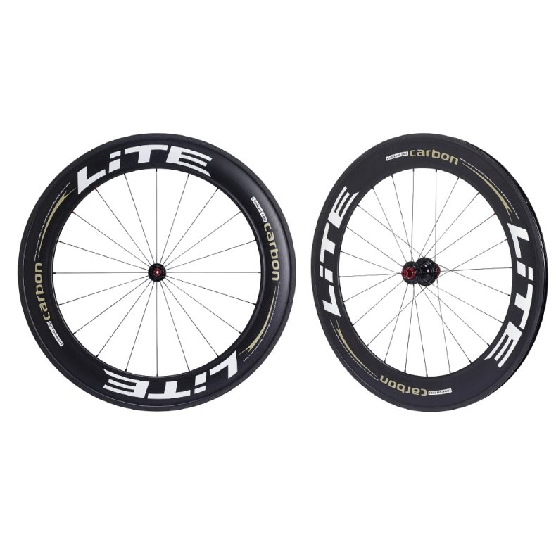 Hjuls�t Lite 700c C-80 Carbon 80 mm F�lg Sort Shimano 1980 gram