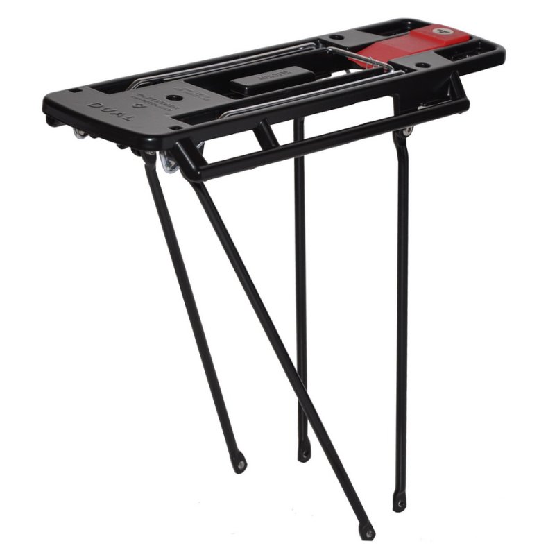 Bagageb�rer m. l�s f. KLICKFIX 26-700C alu sort m. klap