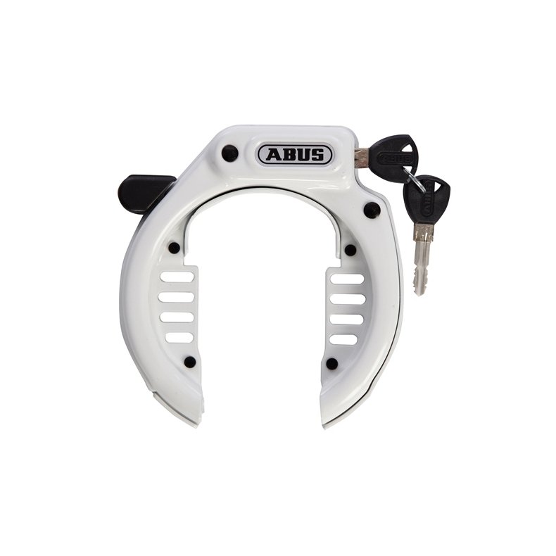 Abus Ringl�s 485 Amparo LH m/ slidser Hvid med lavt l�se hovede