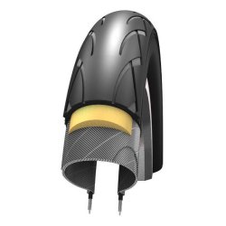 4 barnevognsd�k med slanger 14 x 1,75 - Schwalbe sort (47-288)