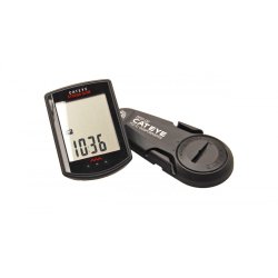 Computer Cateye Strada Slim tr�dl�s 8 funk. kun til race Hvid - Sort - R�d - S�lv