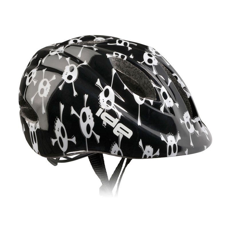 IDE b�rnecykelhjelm sort m/skeletter