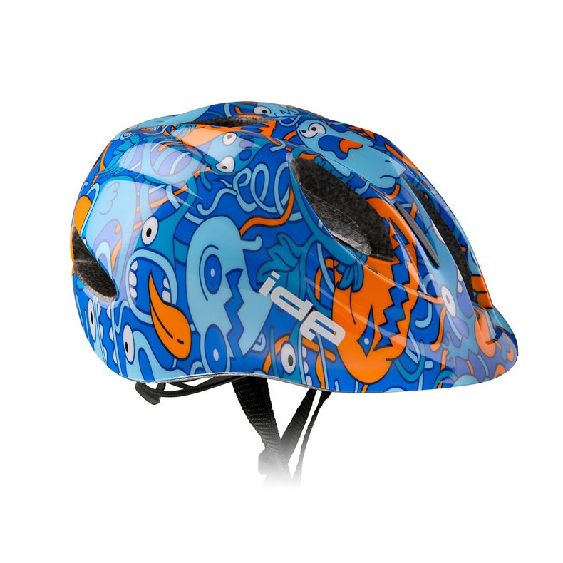 IDE b�rnecykelhjelm bl� m/halloween