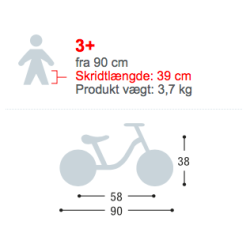 Puky LR Ride fra 90 Cm 3,7 KG Hvid