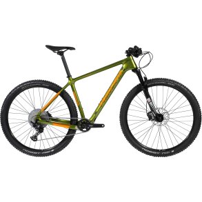 Principia MTB Carbon 29 tommer SLX 1x12 hydrauliske skivebremser 21 tommer Blank gr�n m. orange 2022