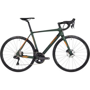 Principia Road Carbon Shimano 105 60 cm 2025 - mat gr�n med orange