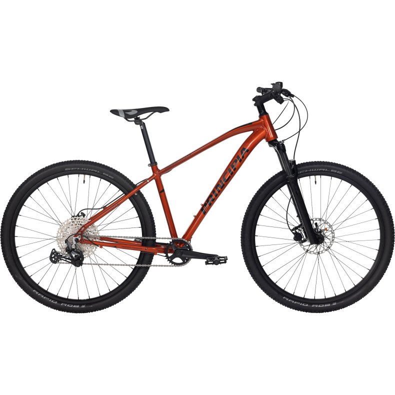 Principia MTB A7.9 29 tommer Deore 1x12 affjedret forgaffel hydrauliske skivebremser 19 tommer Orange m. Sort 2022