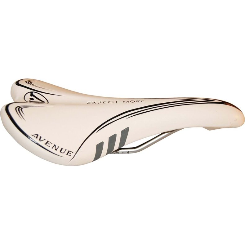 Sadel Avenue Hvid Med Gr� staf. samt Logo