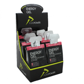 Energy Gel Hindbr m/ koffein slge i pakker med 3 stk 