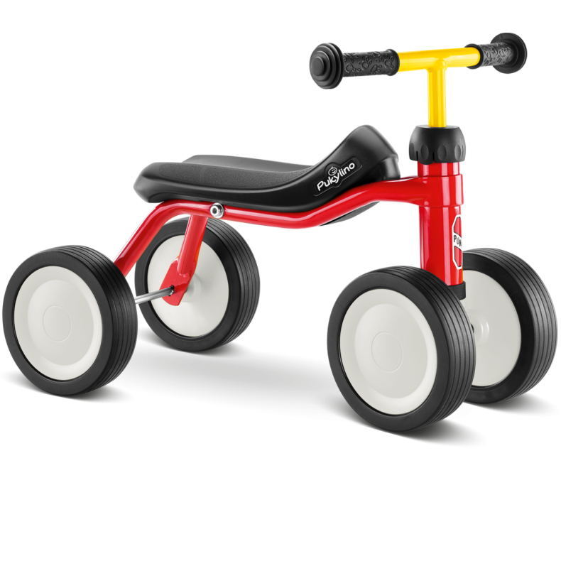 PUKYLINO DEN F�RSTE L�BECYKEL MED 4 HJUL R�D