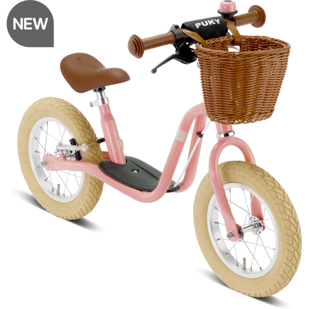 Puky LR BR Classic Lbecykel med kurv 3 + 95 - 130 cm hjde Pink