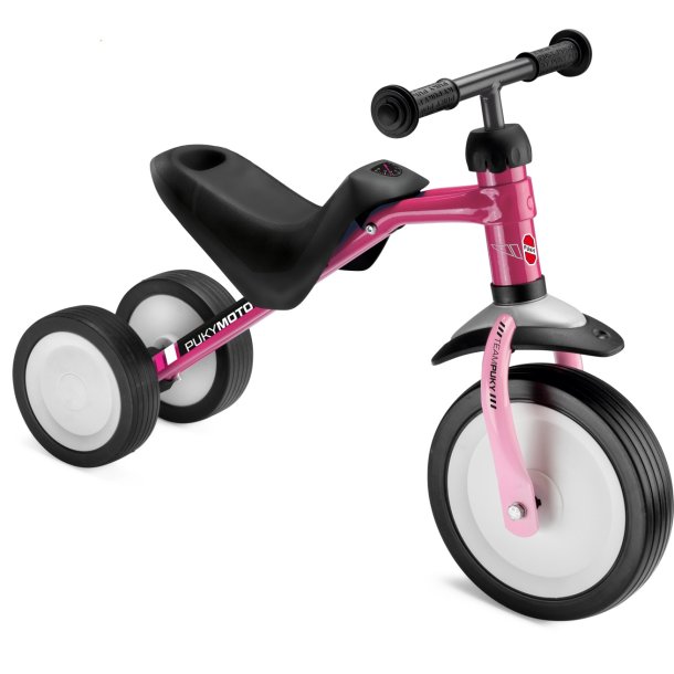 PukyMoto 3 hjulet cykel pink fra 83 - 98 cm 