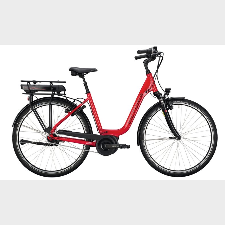 Victoria Elcykel bosch 300 - 400 eller 500 Wh 7 Gear Stort display  fodbremse R�d