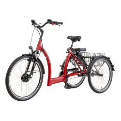Pfautec Vida FM el-trehjulet cykel - mat rubinr�d