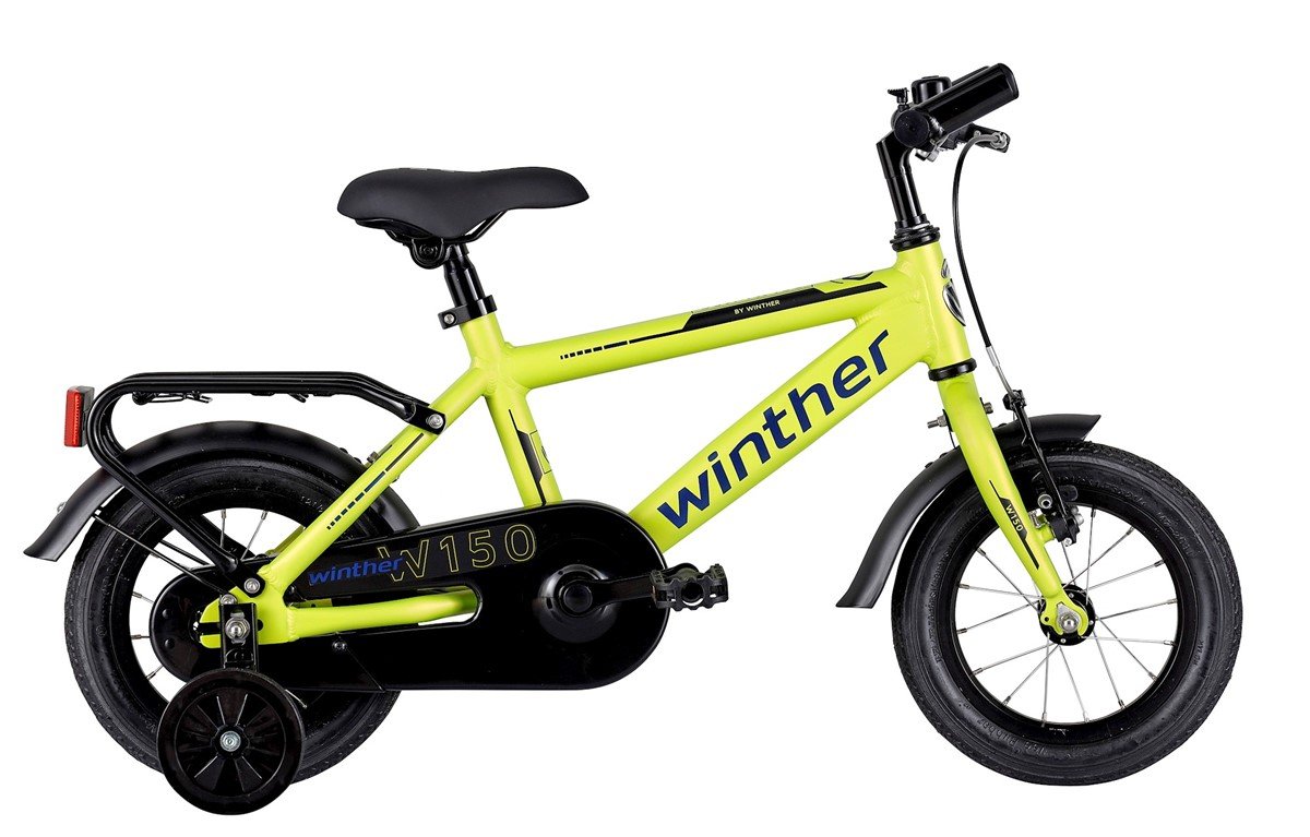 Winther Drenge cykel matgrøn 12 - 16 - 18 tommer hjul 1 Gear Børne Junior cykler - Cykelbutikken.eu